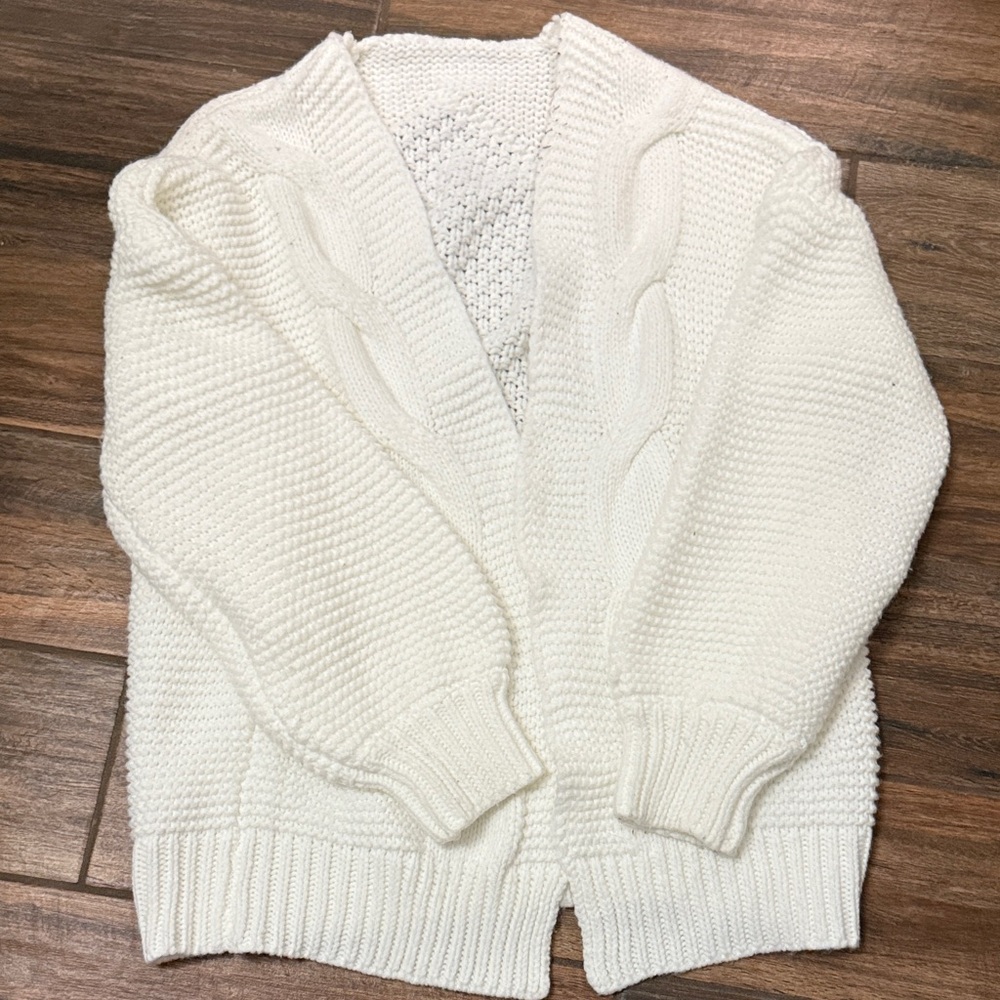 Cozy White Cable Knit Sweater